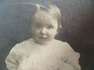 Antique Photograph Of Girl Toddler J Woolers Photgrapher Kadina 25cm X15cm