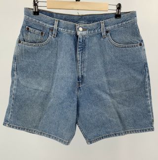 Vintage 90s Levis Denim Jean Shorts Mom High Waisted Womens Sz 16 Mis Blue