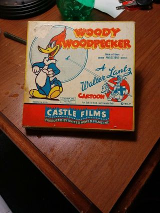 Woody Woodpecker Indian Whoopee 8mm Silent B&w Movie Castle Films