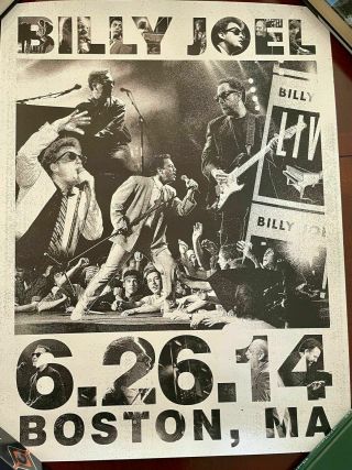 Billy Joel Fenway Park Concert Poster - Print - Litho 6 - 26 - 2014
