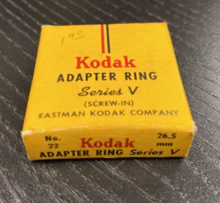 Vintage Kodak No.  22 Adapter Ring 26.  5mm Series V