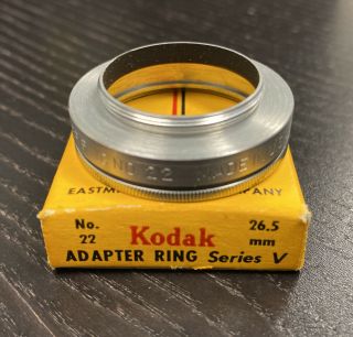Vintage Kodak No.  22 ADAPTER RING 26.  5mm Series V 2