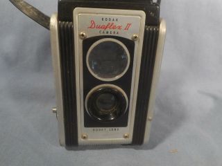 Vintage Kodak Duaflex Ii Box Camera Kodet Lens,  Strap