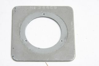 2 3/4 " Square Lens Board - Flat - 41mm Hole With 3 Flange Screw Holes - V114