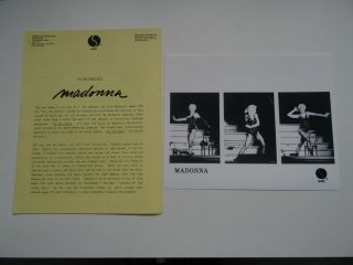 Madonna Promo Photo Usa You Can Dance With Madonna Press Kit & Photo Very Rare