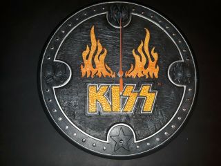Vintage 2001 Spencers Gifts - Kiss Wall Clock - Nos
