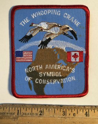 Vintage The Whooping Crane Patch North America’s Symbol Of Conservation