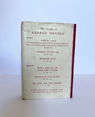 NINETEEN EIGHTY FOUR George Orwell 1st Edition Dustjacket 1949 3
