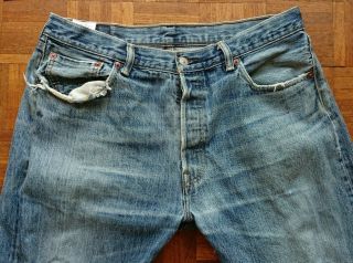 Levis 501 36 32 Well - worn Vintage Jeans 2