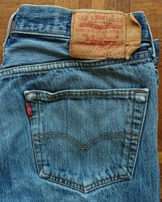 Levis 501 36 32 Well - worn Vintage Jeans 3