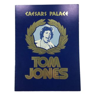 Vintage 1975 Tom Jones Concert Caesars Palace Las Vegas Table Menu From Show
