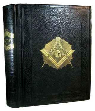 1908 Freemasonry History Antique Masonic Illustrated Knights Templar Occult Book