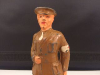 Vintage Barclay Lead Toy Soldier B81a Army Doctor In Brown