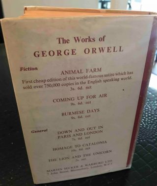 George Orwell - Nineteen Eighty - Four - First British Edition 1949 1st Printing 4
