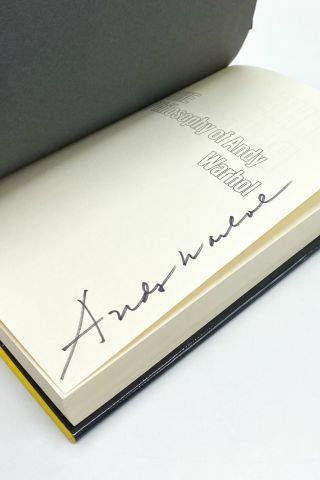 The Philosophy Of Andy Warhol / Signed 1st Edition 1975