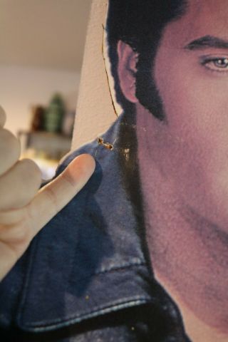 Elvis Presley Black Leather Suit Lifesize Cardboard Cutout Standee Poster Prop 3