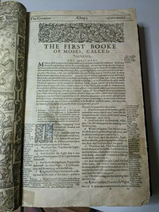 RARE 1612 Geneva Bible Imprinted in London by Robert Barker 4