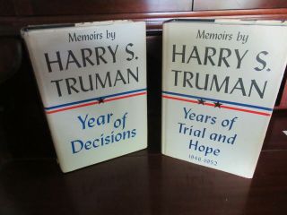 Harry S.  Truman Memoirs Year Of Decisions & Years Of Trial And Hope Signed