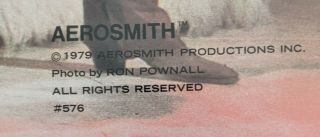 1979 Aerosmith - Concert Poster with Sleeve 34.  5 X 24.  5 2