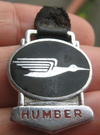Humber Snipe Vintage Metal & Enamel Motor Car Motoring Key Fob Badge