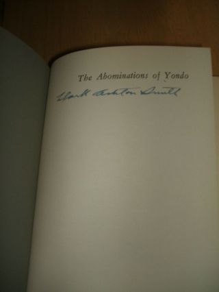 The Abominations Of Yondo By Clark Ashton Smith 1960 Signed First Edition