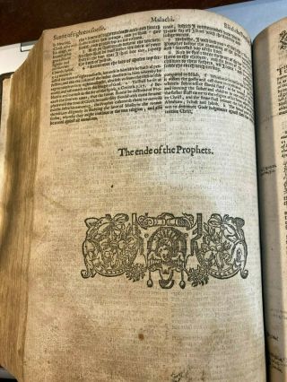 Rare 1594 Geneva Bible Pages In