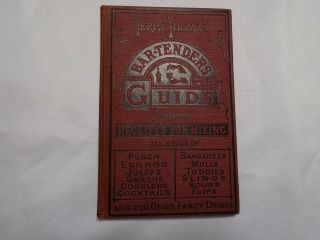 1887 Jerry Thomas Bartenders Guide Antique Dick & Fitzgerald Bar - Tender 