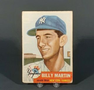1953 Topps - Billy Martin 86 - York Yankees - World Series - Vintage - Mlb