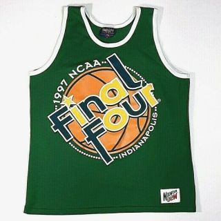 Vintage 90’s 1997 Ncaa Final Four Basketball Jersey Mountain Dew Green Men’s Xl