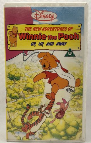 Winnie The Pooh: Up,  Up And Away Vhs Video Tape Vintage Childrens Animation Tblo