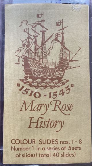 History Of The Mary Rose Ship Set Of 40 X Vintage 1986 35mm Photo Slides & Notes