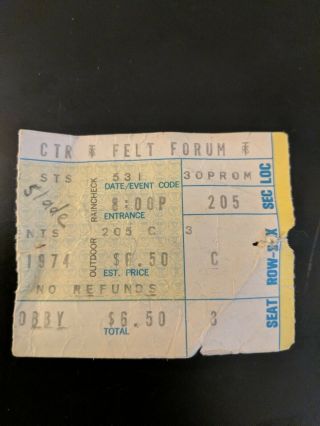 Slade Ticket Stub 05/31/74.  Felt Forum At Msg N.  Y.