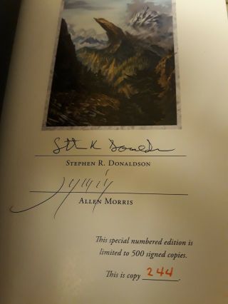 STEPHEN R.  DONALDSON THOMAS COVENANT GRIM OAK PRESS SIGNED AND NUMBERED 5