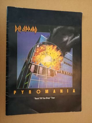 Def Leppard Pyromania Rock Till Drop Tour 83 Programme Heavy Metal 1983 Concert