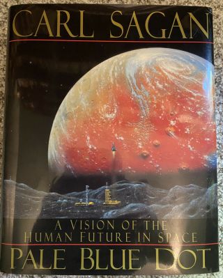 Carl Sagan Pale Blue Dot Autograph Hand Signed,  First Edition Cosmos Hc