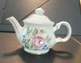 Vintage Miniature James Sadler English Floral Teapot Fine English China