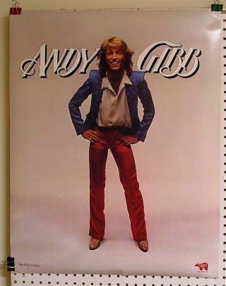 Andy Gibb - 1978 Rso 30 X 24 Promo Poster - Nos - Bee Gees
