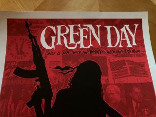 Green Day 2009 Wachovia Spectrum Poster Todd Slater Numbered Signed 3