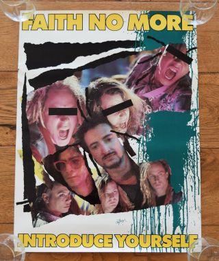 Faith No More - Introduce Yourself - Orig 1987 Promo Poster 18 " X 24 "