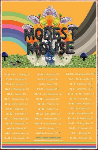 Modest Mouse Golden Casket 2021 Tour Ltd Ed Rare Poster Future Islands