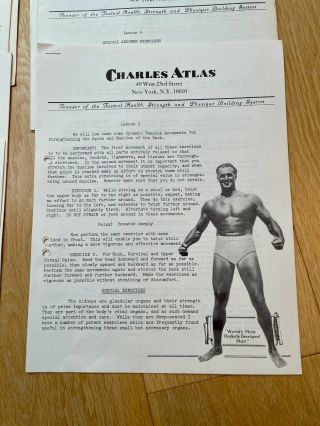 Charles Atlas Correspondence Course complete set,  bonus material VINTAGE 3
