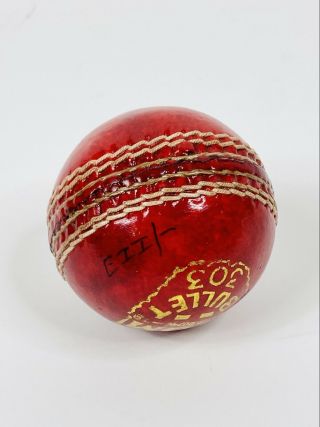 Vintage Hand Made Leather Cricket Ball BDM Bullet 303 Red 2