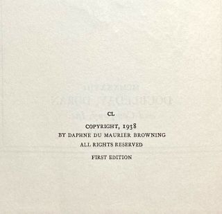 Daphne Du Maurier - Rebecca - 1st 1st w/ First Edition STATED - Hitchcock Film 4