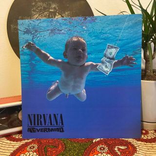 ORIG VTG 1991 Nirvana Nevermind Promo Poster 2 - Sided Flat 12x12 Grunge Punk Rock 2