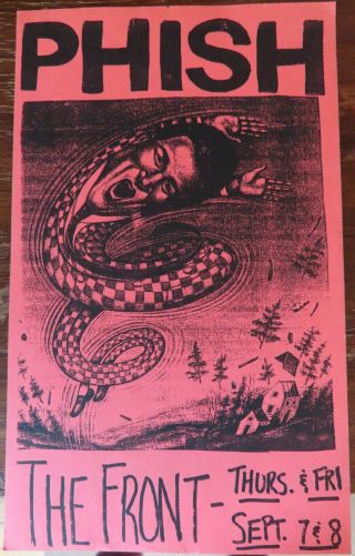 Phish The Front 9 - 07 - 1989 Burlington,  Vt Poster Print