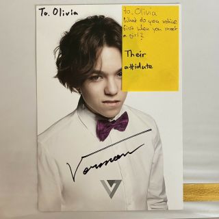 Seventeen Vernon 17 Carat Autographed Signed Post Card / Photocard