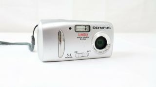 Vintage Olympus Camedia 5.  1 Digital 4x Zoom Camera D - 435 & 128mb Card Silver