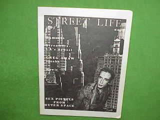 1977 Street Life Vol 2 2/alt Punk Rock Record Fanzine Sex Pistols/ramones/bowie