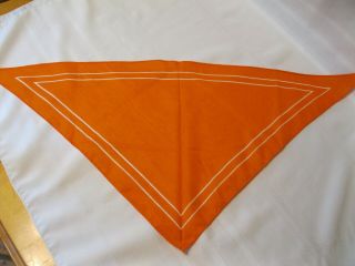 Vintage Girl Guides Of Canada Brownie Orange White Triangle Scarf