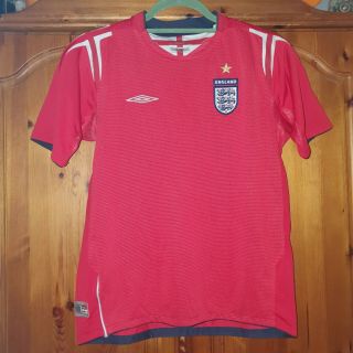 Umbro 11 - 12y England Vintage Football Shirt Sz Lb Away 2004 - 2006 Retro Kit Top